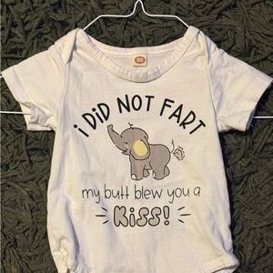 Baby Elephant Graphic Bodysuit | Funny Quote | White | 9 Months